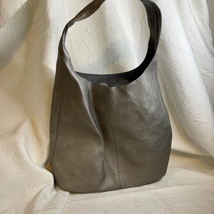 Susan Joy silver leather bag